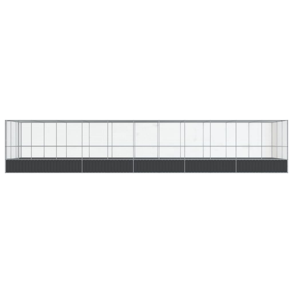 Κλουβί με Επέκταση Ασημένιο 1139x307x212 εκ. Ατσάλινο