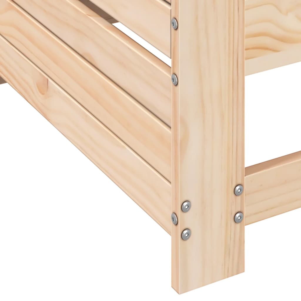 Καναπές Κήπου με Μπράτσα από Μασίφ Ξύλο Πεύκου με Μαξιλάρι