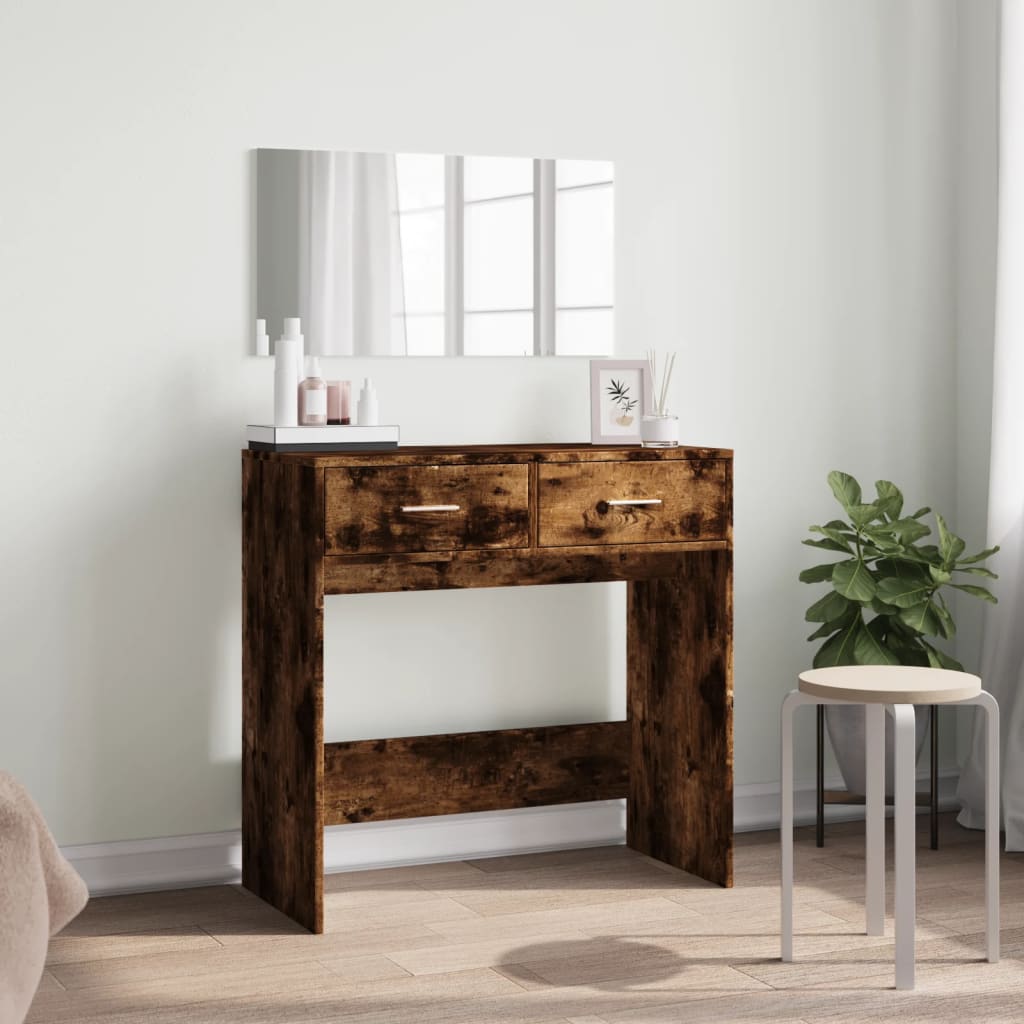 Μπουντουάρ με Καθρέφτη Καπνιστή Δρυς 80 x 39 x 80 εκ.