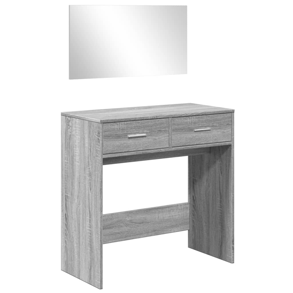 Μπουντουάρ με Καθρέφτη Γκρι Sonoma 80 x 39 x 80 εκ.
