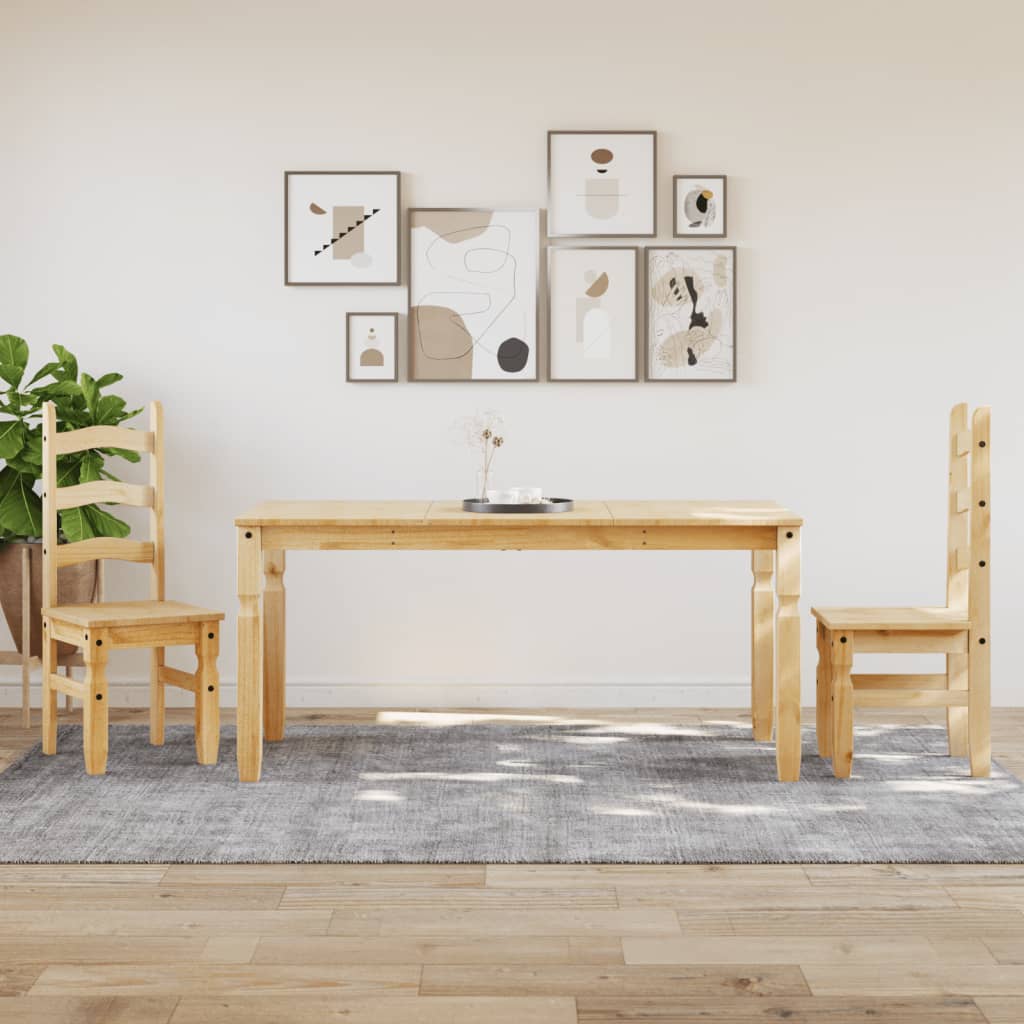 Τραπεζαρία Corona 160 x 80 x 75 εκ. από Μασίφ Ξύλο Πεύκου