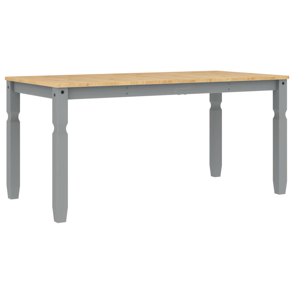 Τραπεζαρία Corona Γκρι 160 x 80 x 75 εκ. από Μασίφ Ξύλο Πεύκου
