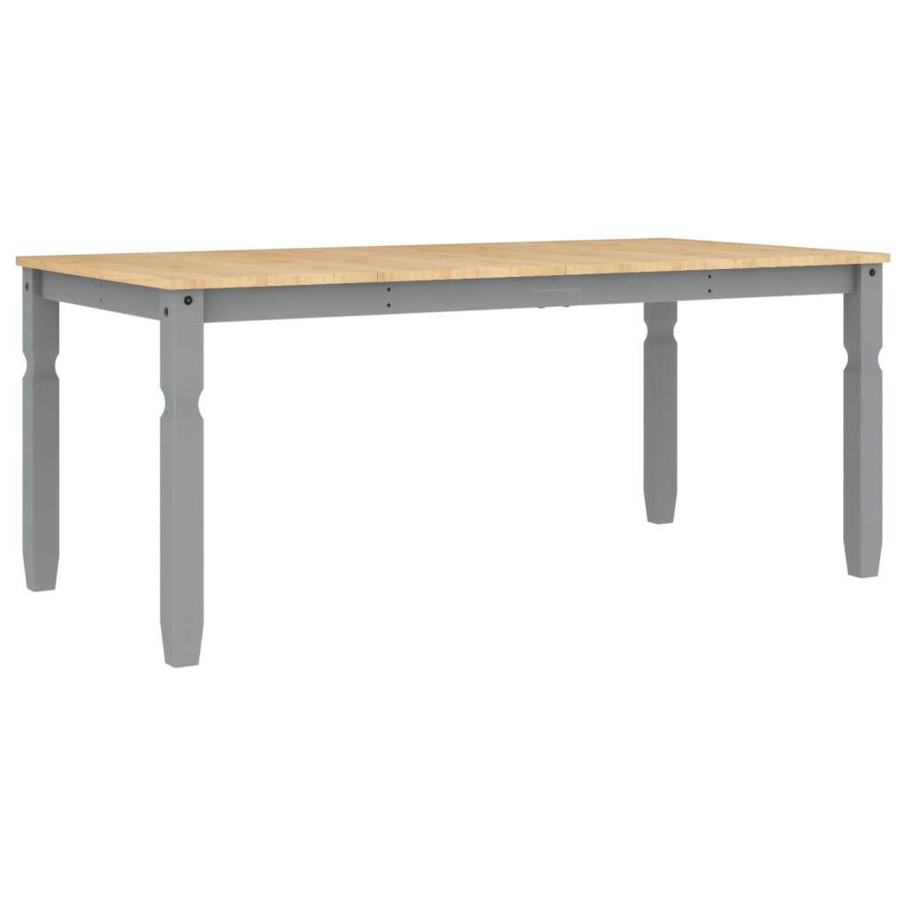 Τραπεζαρία Corona Γκρι 180 x 90 x 75 εκ. από Μασίφ Ξύλο Πεύκου