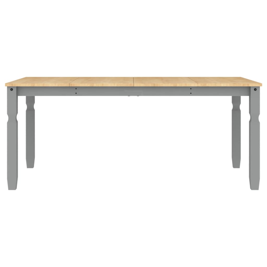 Τραπεζαρία Corona Γκρι 180 x 90 x 75 εκ. από Μασίφ Ξύλο Πεύκου