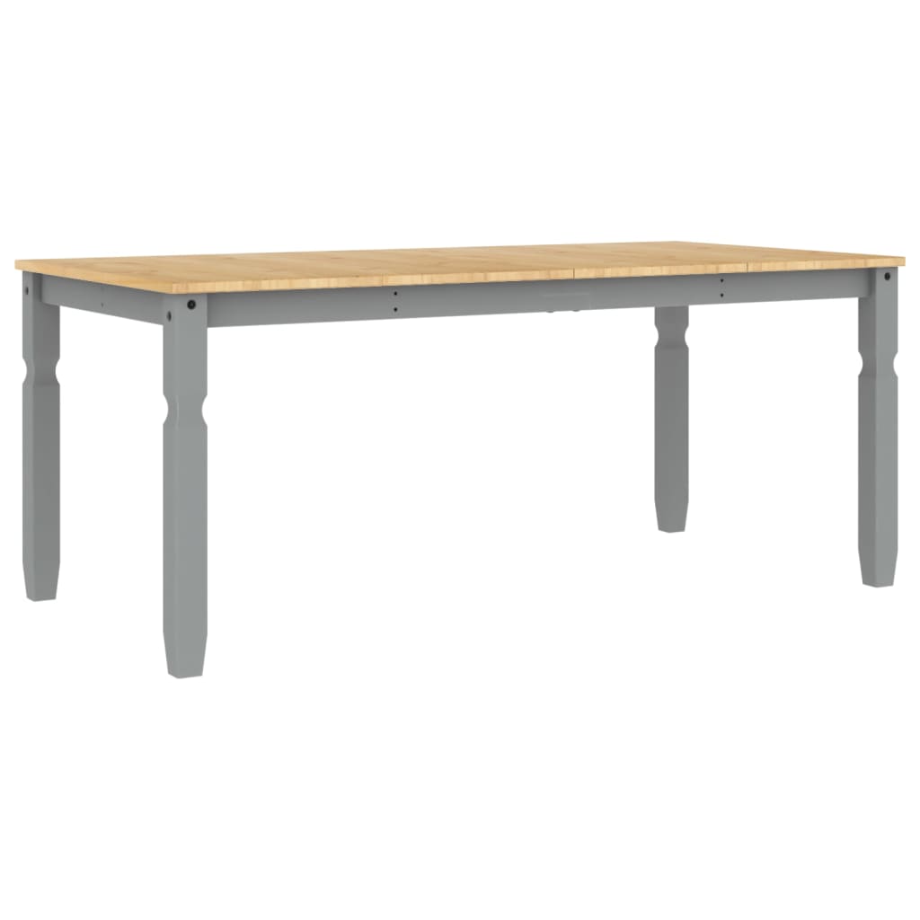 Τραπεζαρία Corona Γκρι 180 x 90 x 75 εκ. από Μασίφ Ξύλο Πεύκου