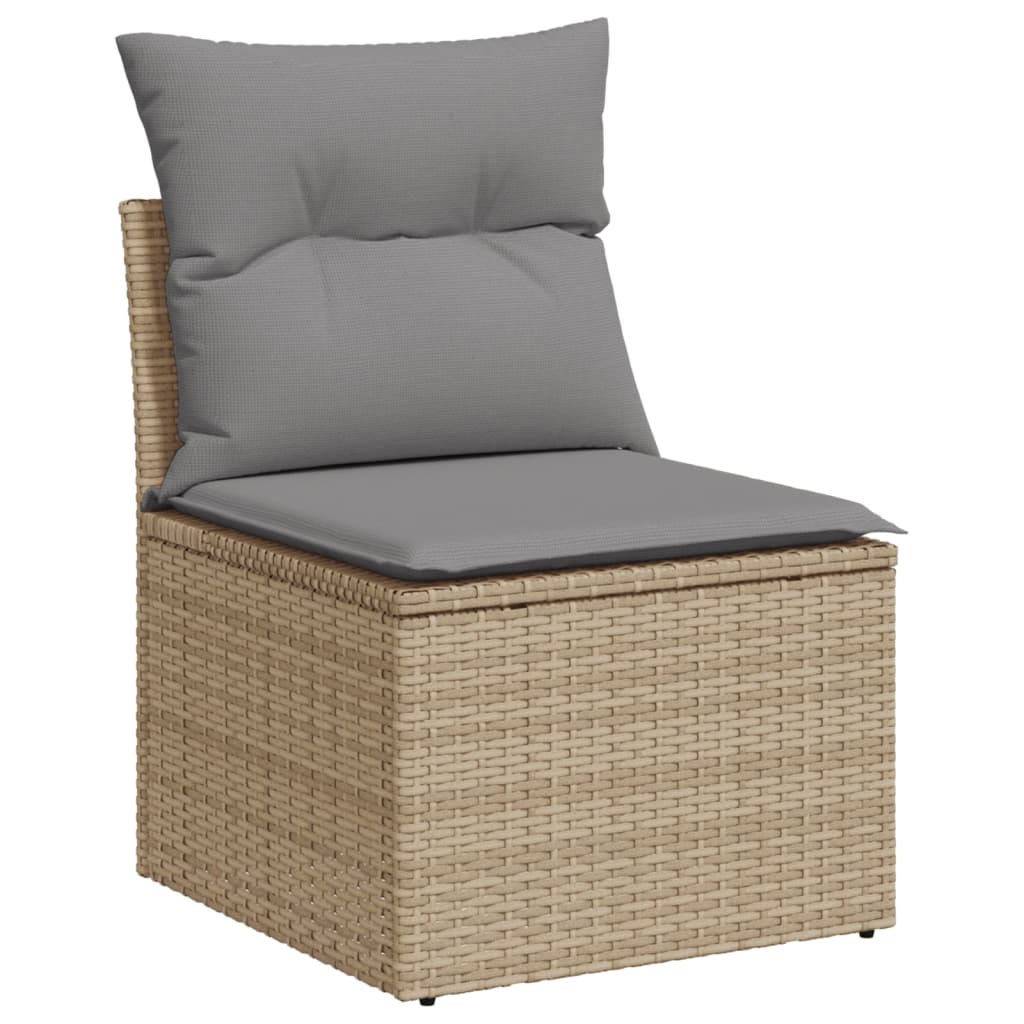Σαλόνι Κήπου Σετ 7 τεμ. Μπεζ Συνθετικό Ρατάν με Μαξιλάρια