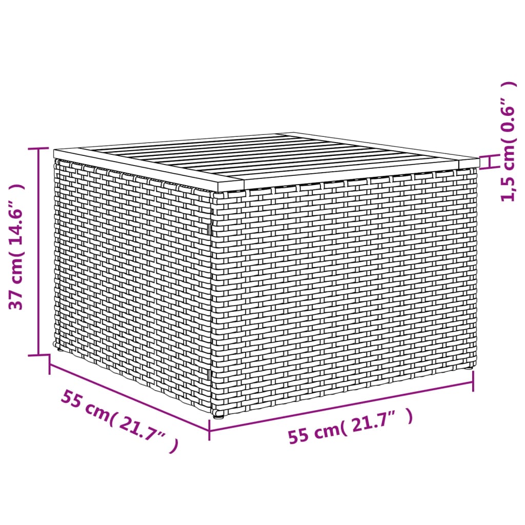 Σαλόνι Κήπου 13 τεμ. Μαύρο από Συνθ. Ρατάν με Μαξιλάρια