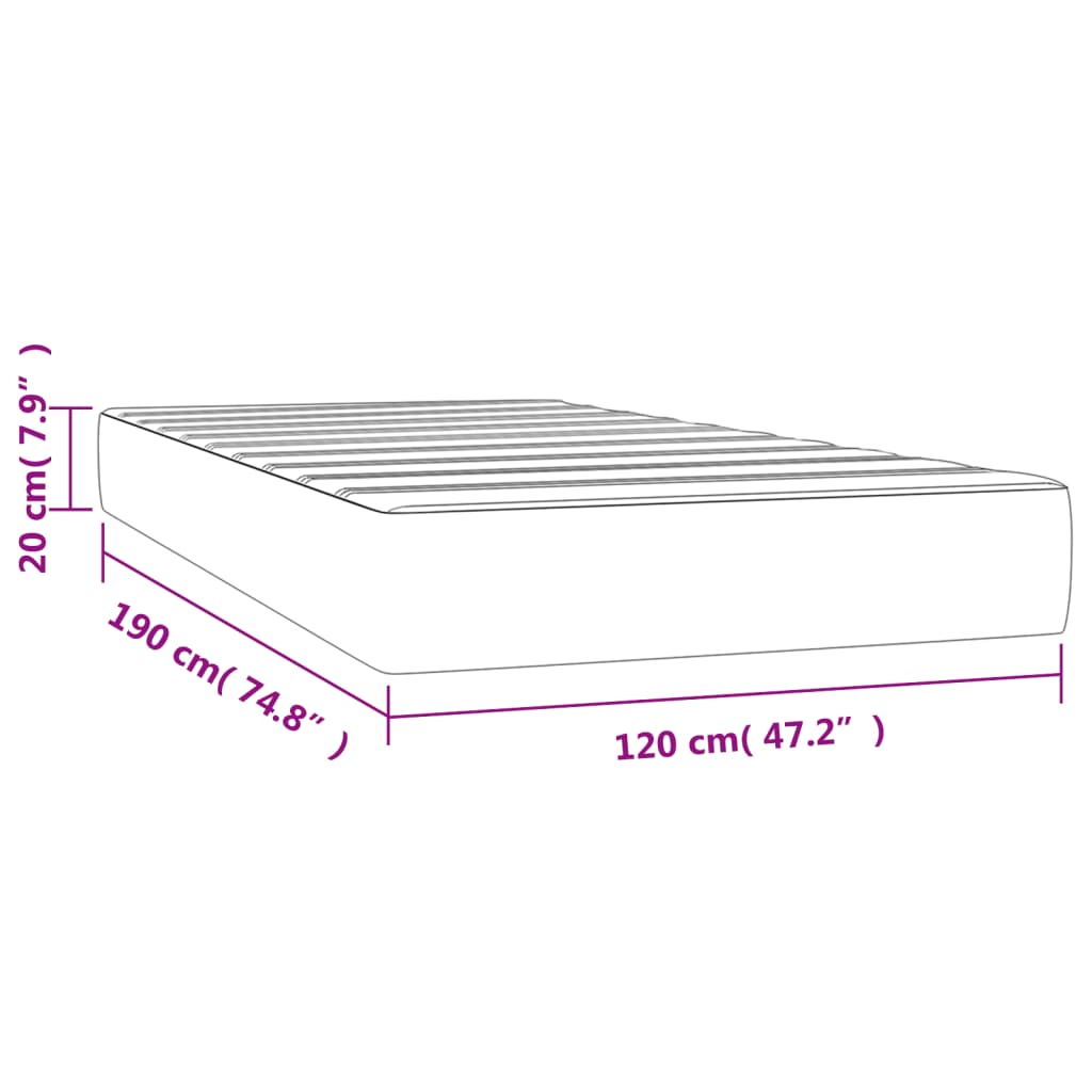 Στρώμα με Pocket Springs Μεσαίας Σκληρότητας Κρεμ 120x190x20 εκ. Υφασμάτινο