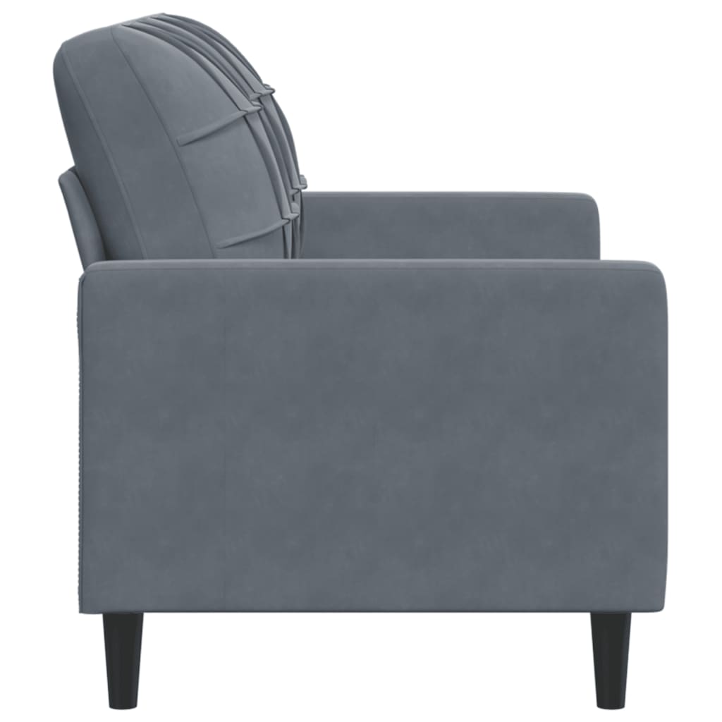 Καναπές Διθέσιος Σκούρο γκρι 120 εκ. Βελούδινος