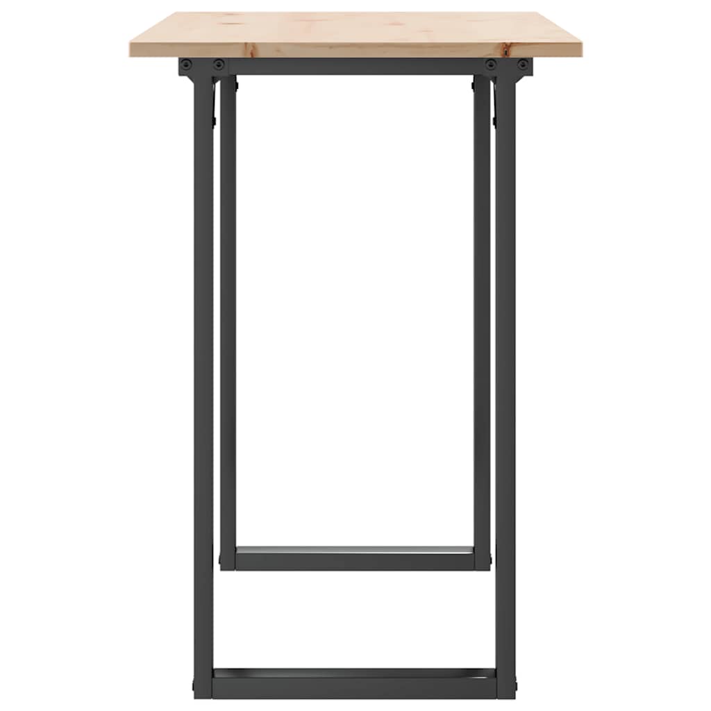 Τραπέζι Τραπεζαρίας Πλαίσιο Ο Μασίφ Πεύκο/Ατσάλι