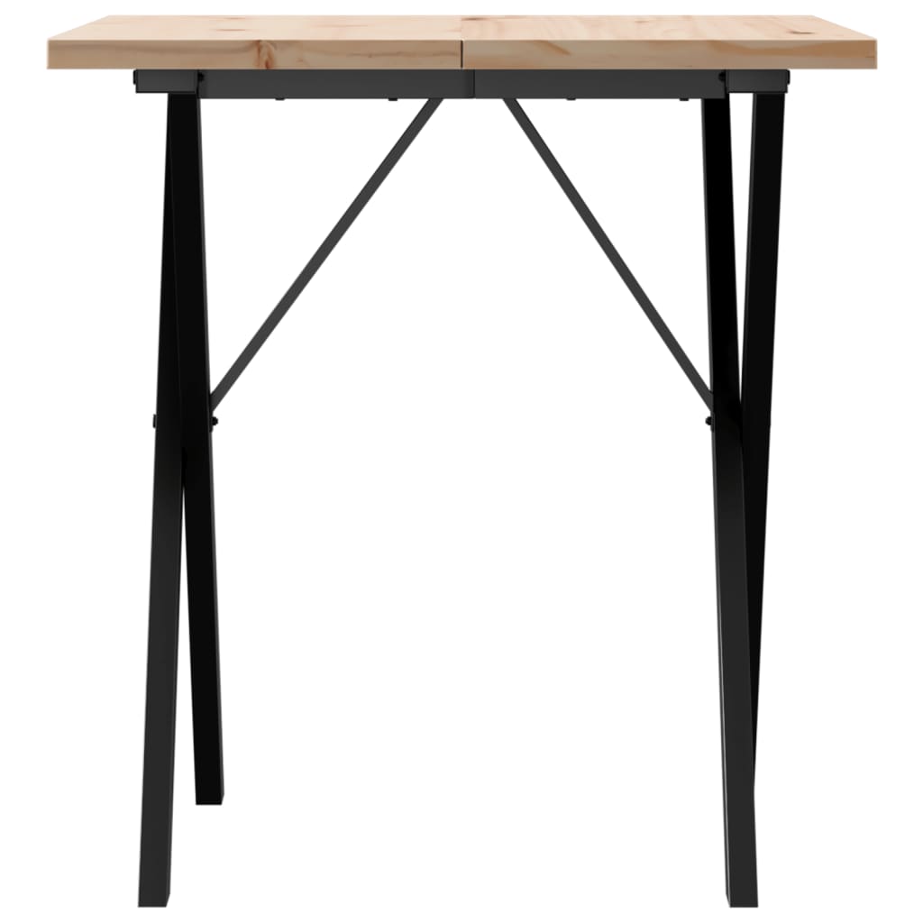 Τραπέζι Τραπεζαρίας Πλαίσιο X Μασίφ Πεύκο/Ατσάλι