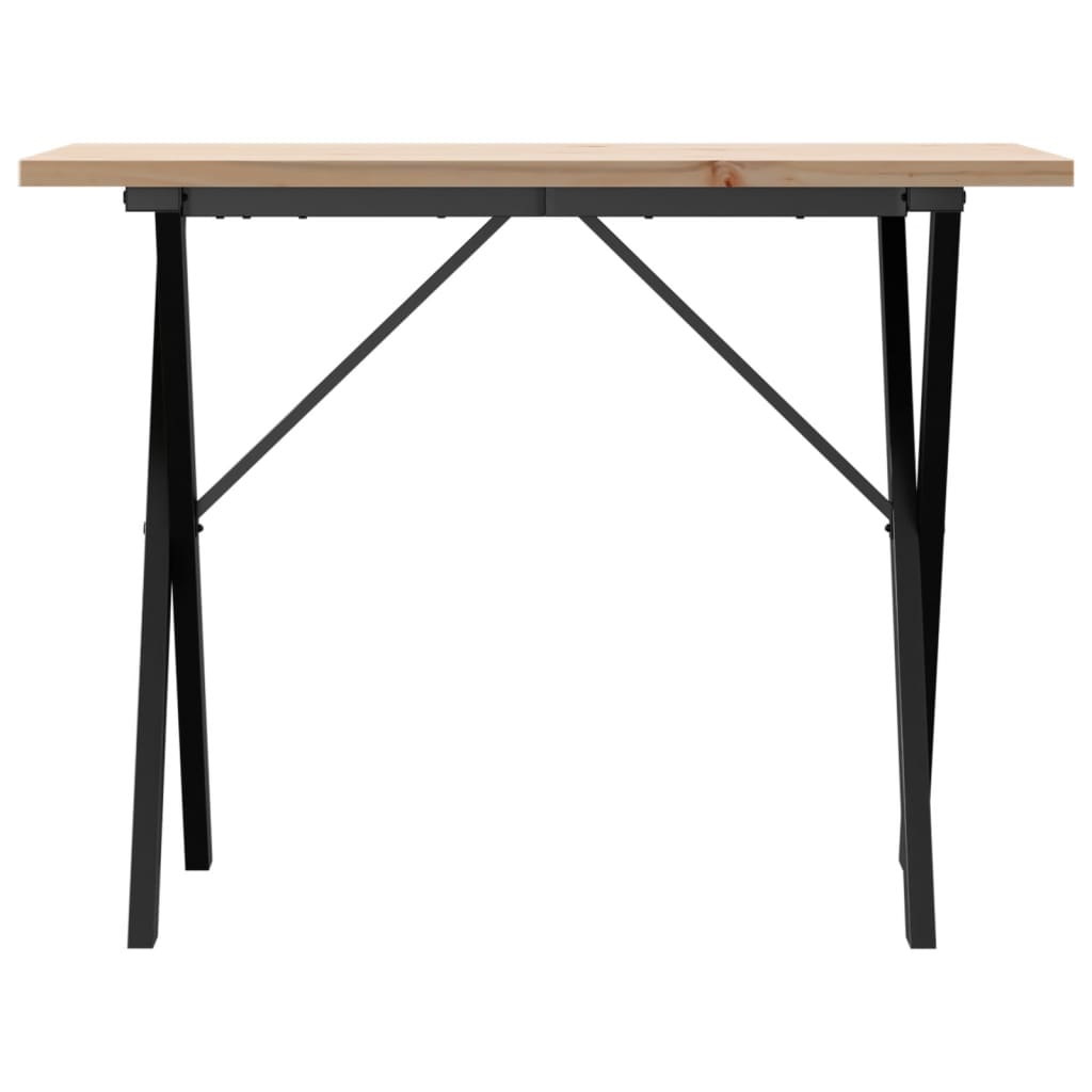 Τραπέζι Τραπεζαρίας Πλαίσιο X Μασίφ Πεύκο/Ατσάλι