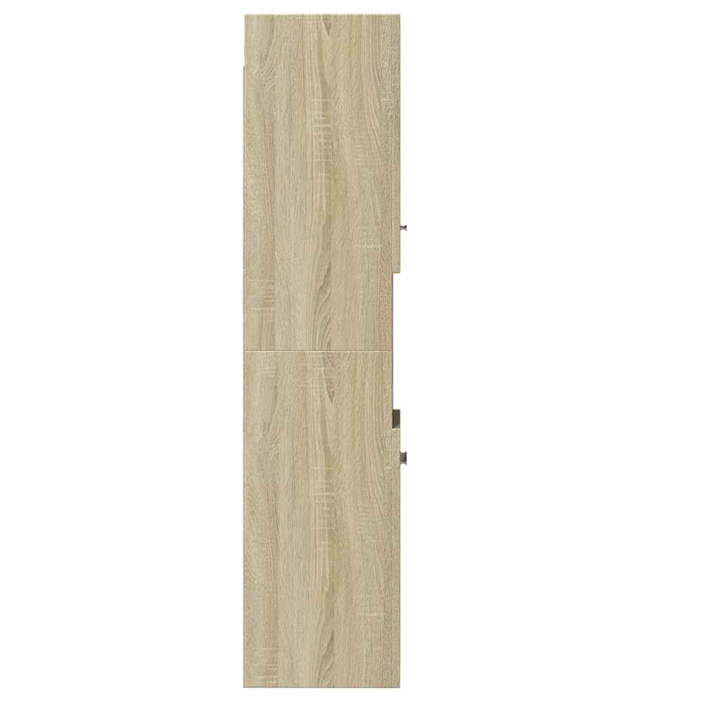 Στήλη Μπάνιου Sonoma Δρυς 30 x 30 x 130 εκ. από Επεξ. Ξύλο