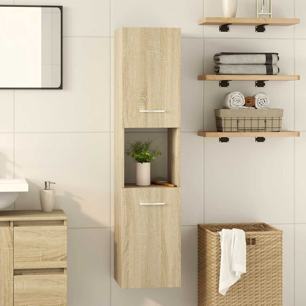Στήλη Μπάνιου Sonoma Δρυς 30 x 30 x 130 εκ. από Επεξ. Ξύλο