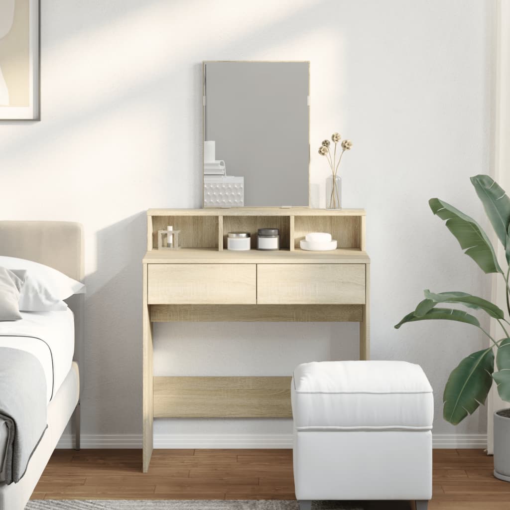 Μπουντουάρ με Καθρέφτη Sonoma Δρυς 80x41x144,5 εκ.