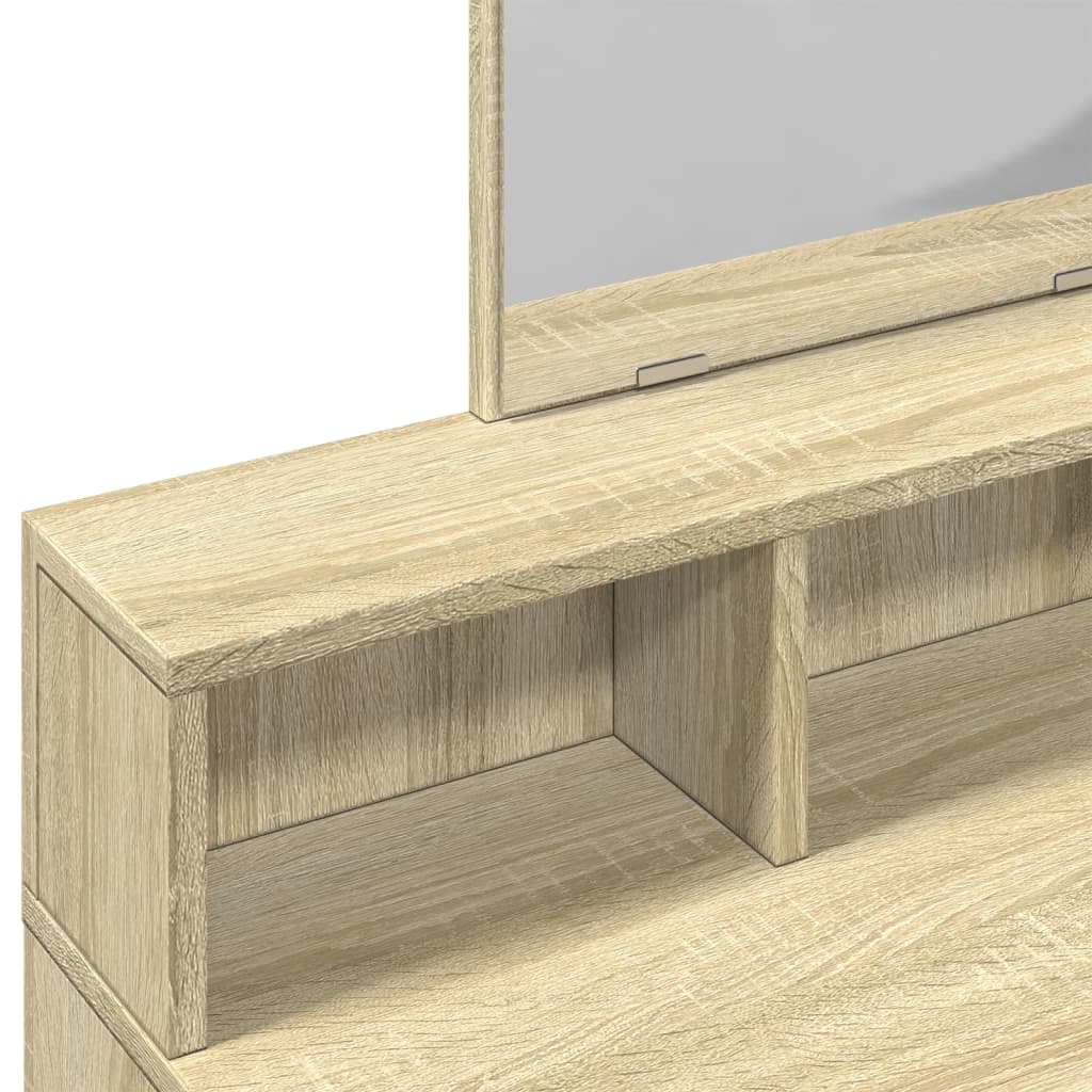 Μπουντουάρ με Καθρέφτη Sonoma Δρυς 80x41x144,5 εκ.