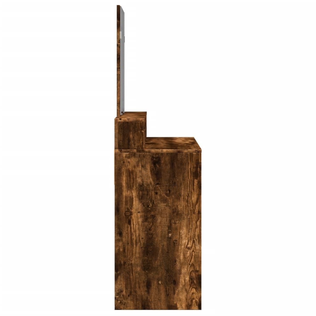 Μπουντουάρ με Καθρέφτη Καπνιστή Δρυς 80x41x144,5 εκ.