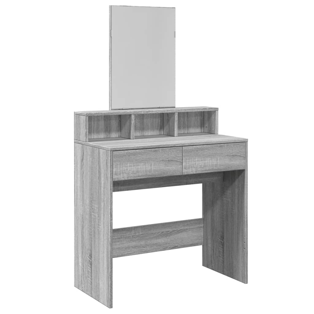 Μπουντουάρ με Καθρέφτη Γκρι Sonoma 80x41x144,5 εκ.