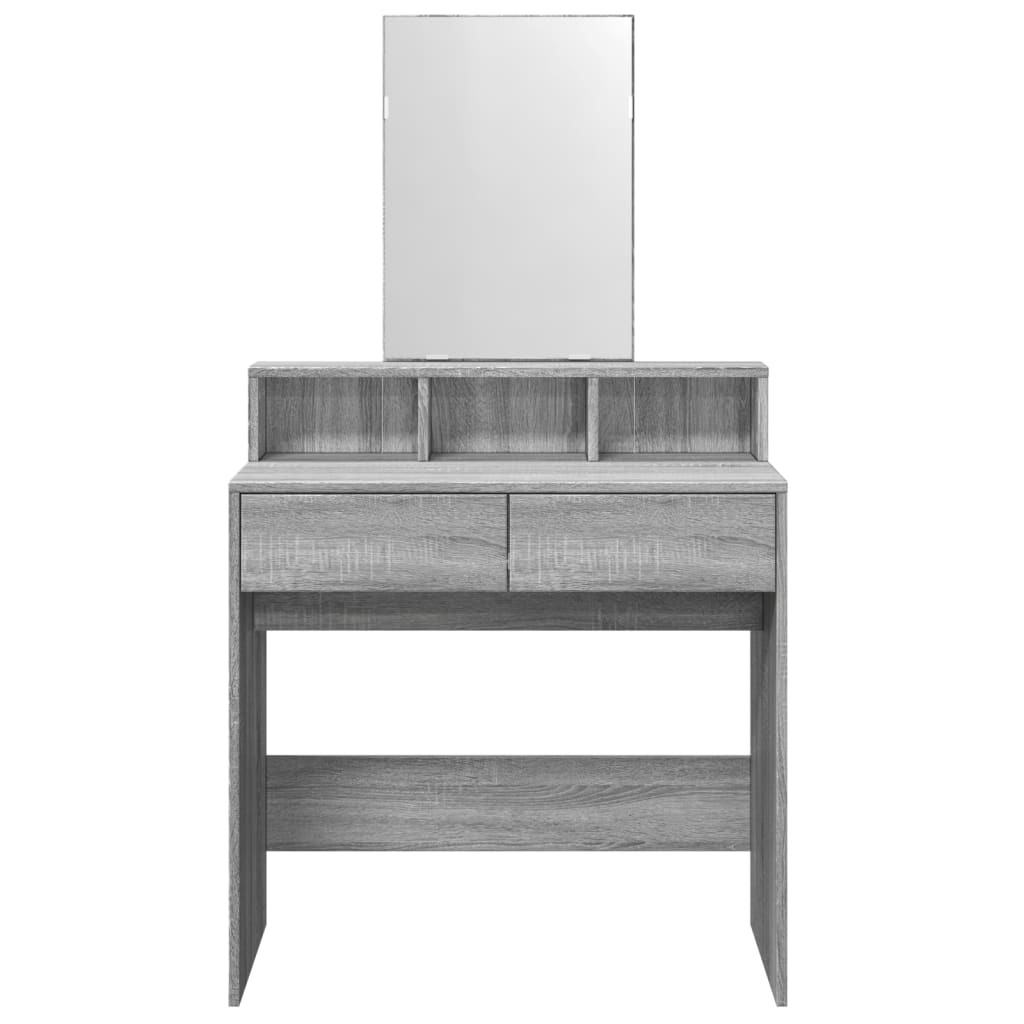 Μπουντουάρ με Καθρέφτη Γκρι Sonoma 80x41x144,5 εκ.