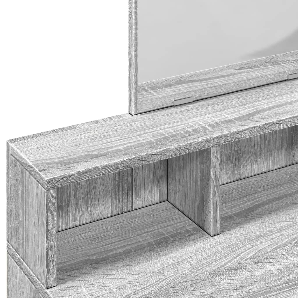 Μπουντουάρ με Καθρέφτη Γκρι Sonoma 80x41x144,5 εκ.