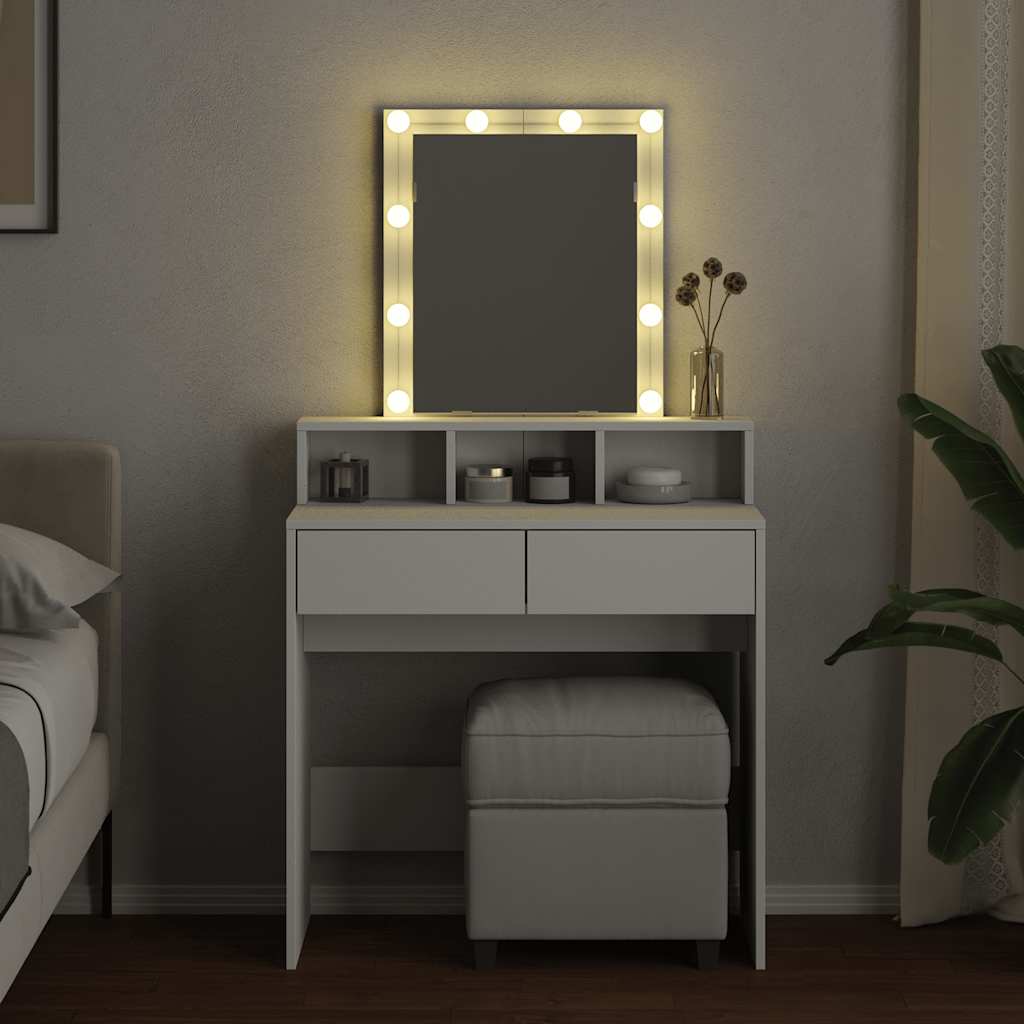Μπουντουάρ με LED Λευκό 80 x 41 x 144,5 εκ.