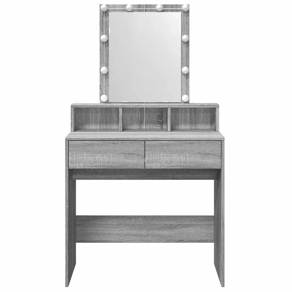 Μπουντουάρ με LED Γκρι Sonoma 80x41x144,5 εκ.