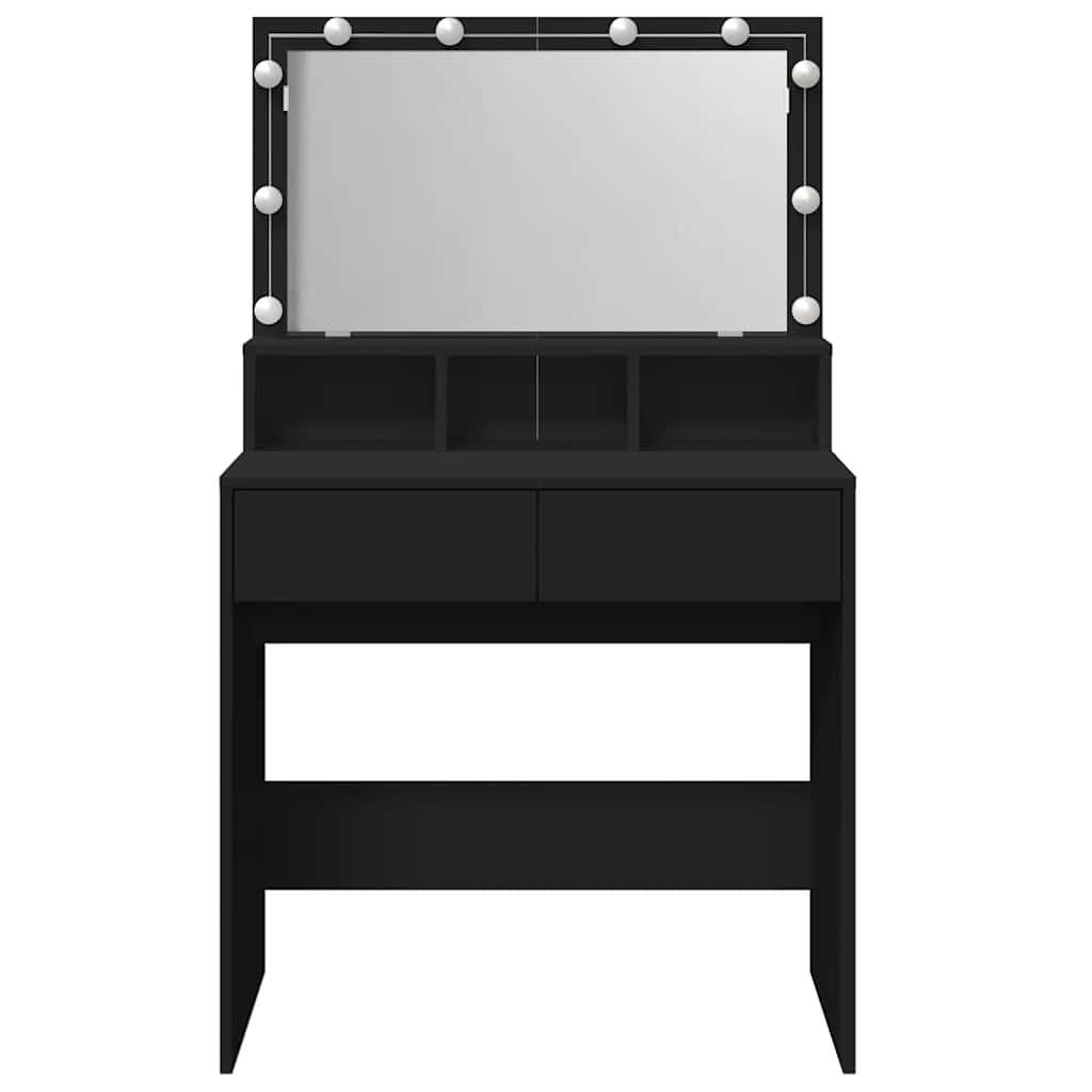 Μπουντουάρ με LED Μαύρο 80x41x144,5 εκ.
