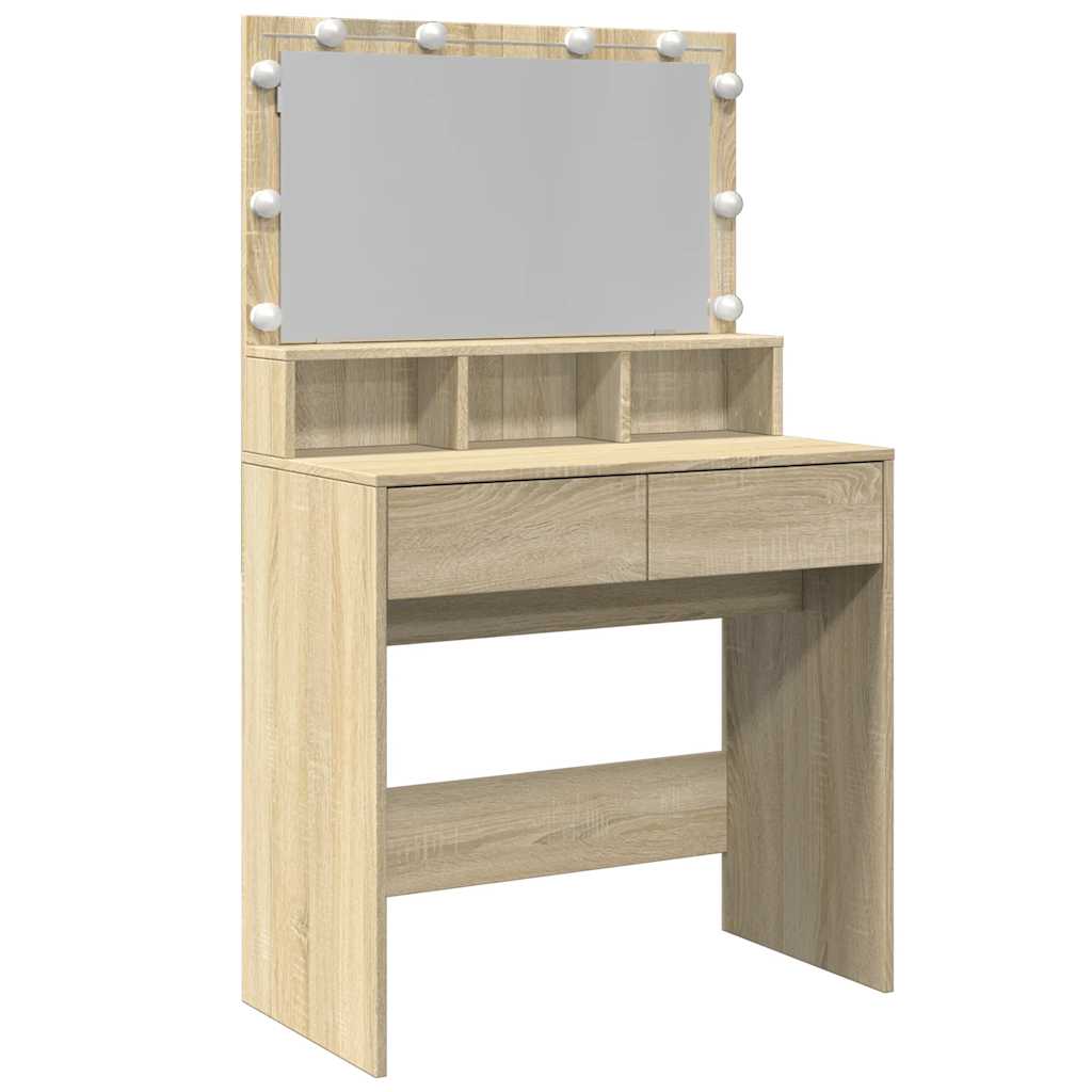 Μπουντουάρ με LED Sonoma Δρυς 80x41x144,5 εκ.