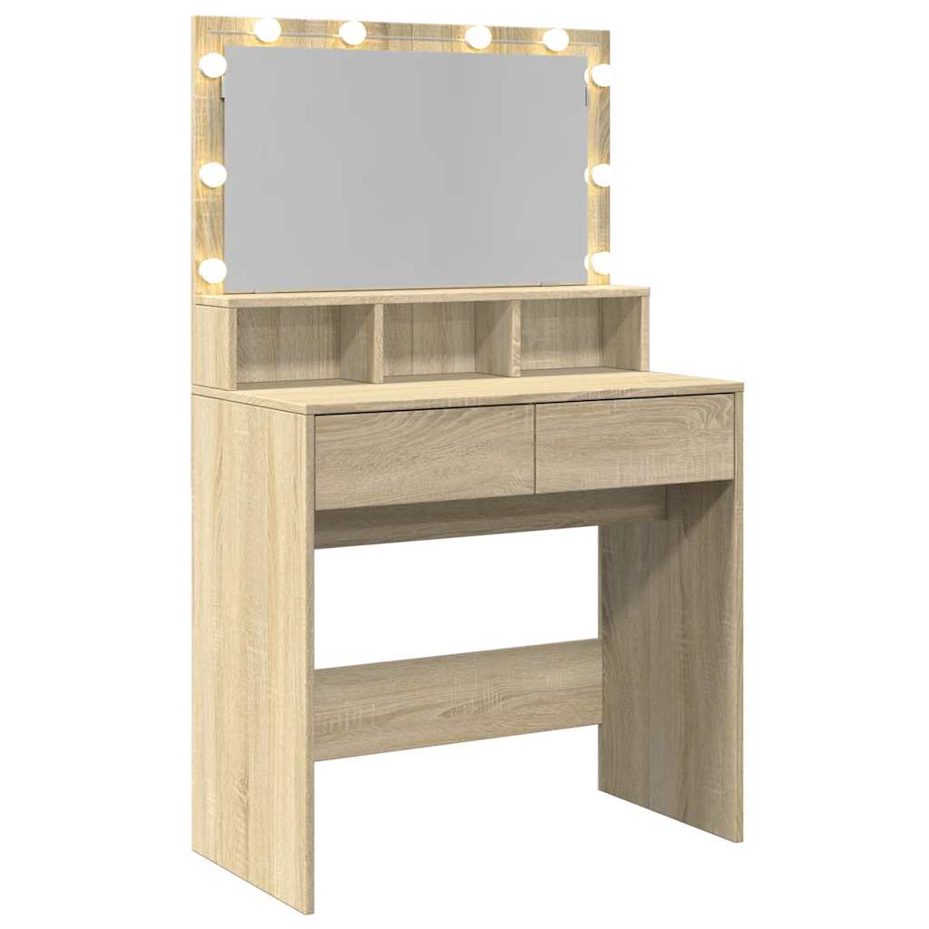 Μπουντουάρ με LED Sonoma Δρυς 80x41x144,5 εκ.
