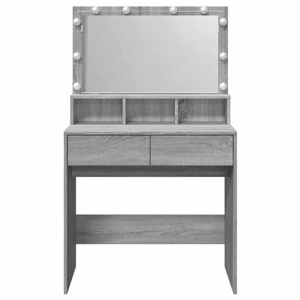 Μπουντουάρ με LED Γκρι Sonoma 80x41x144,5 εκ.