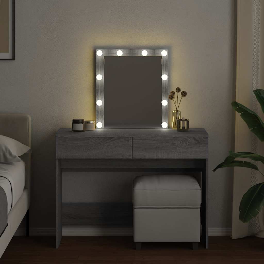 Μπουντουάρ με LED Γκρι Sonoma 100x40x130 εκ.