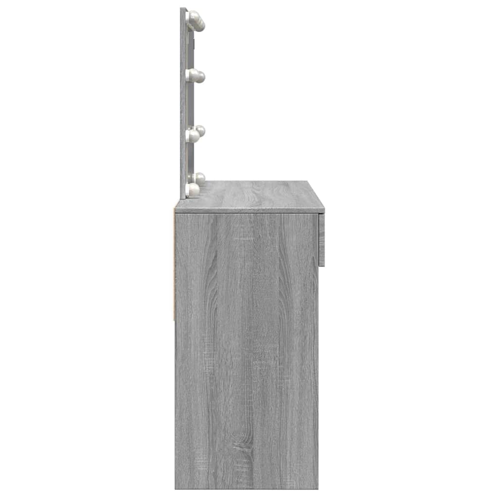 Μπουντουάρ με LED Γκρι Sonoma 100x40x130 εκ.