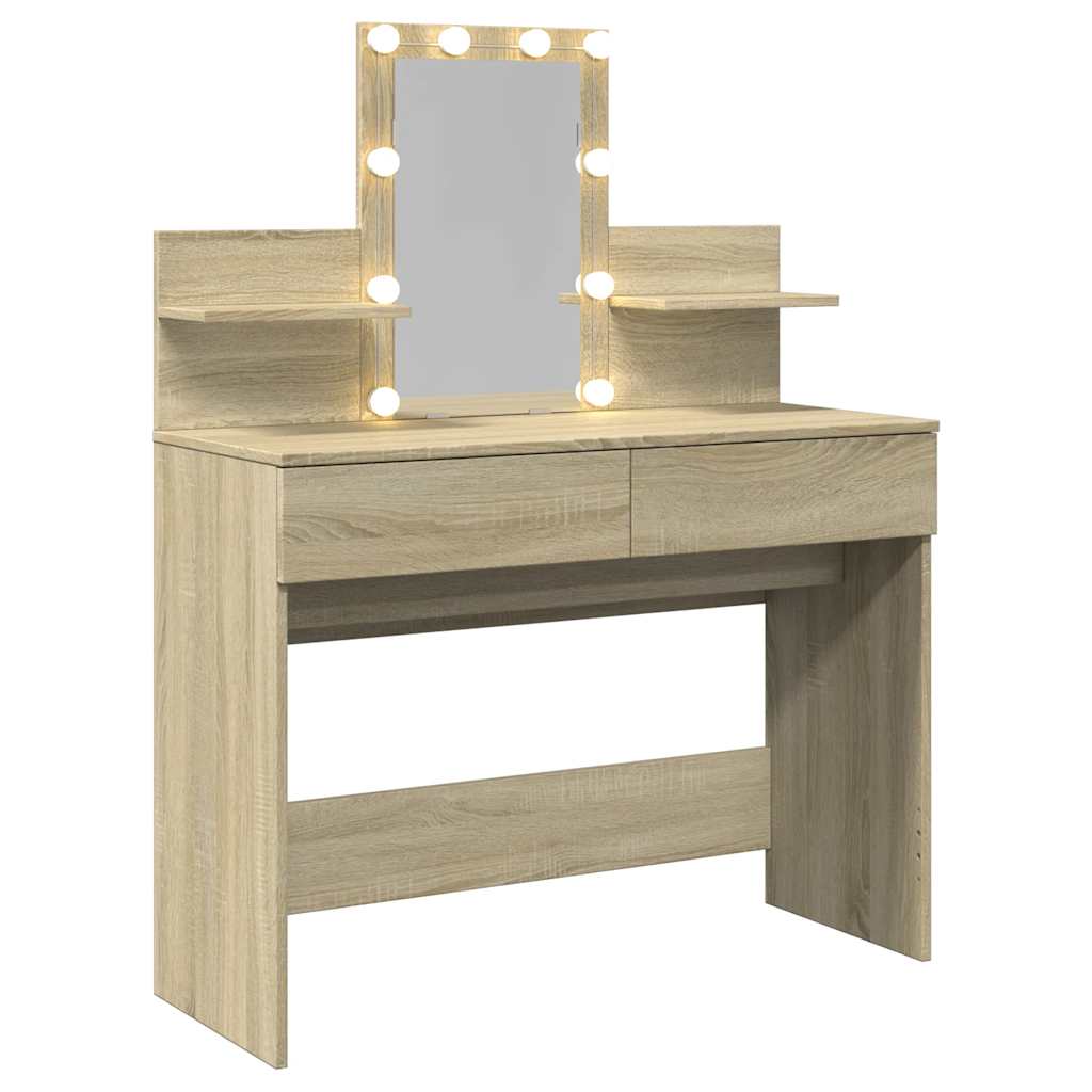 Μπουντουάρ με LED Sonoma Δρυς 100x40x130 εκ.