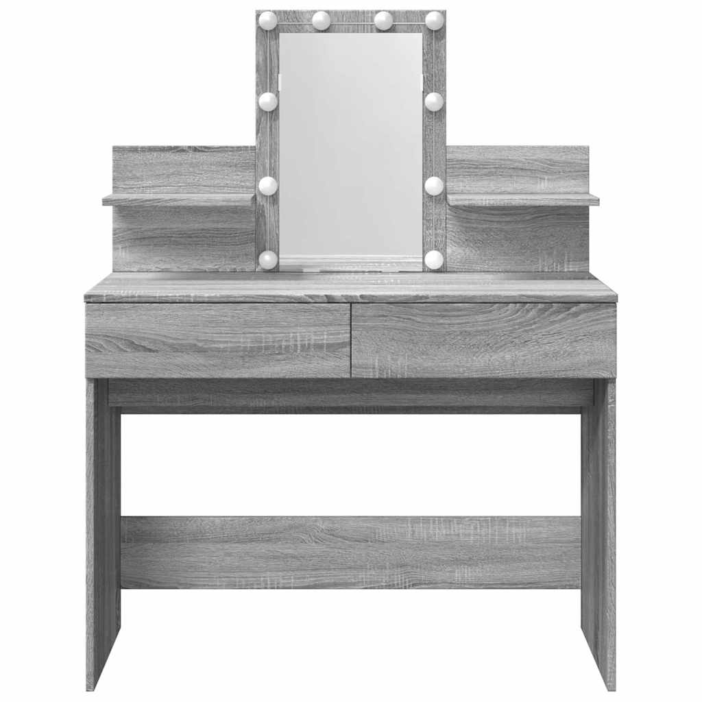 Μπουντουάρ με LED Γκρι Sonoma 100x40x130 εκ.