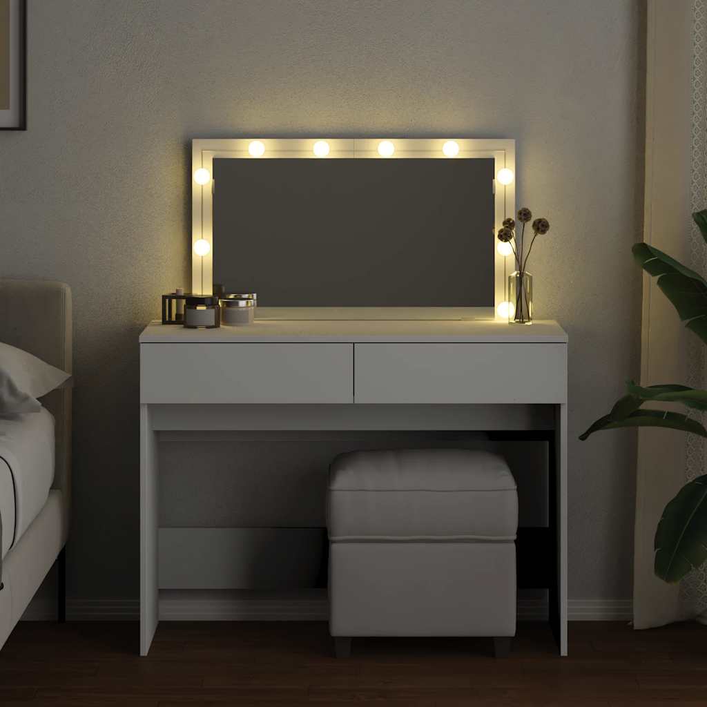 Μπουντουάρ με LED Λευκό 100x40x120 εκ.