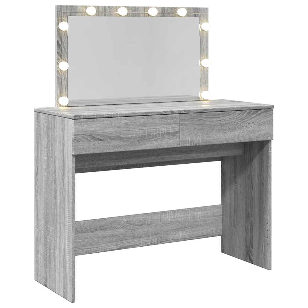 Μπουντουάρ με LED Γκρι Sonoma 100x40x120 εκ.