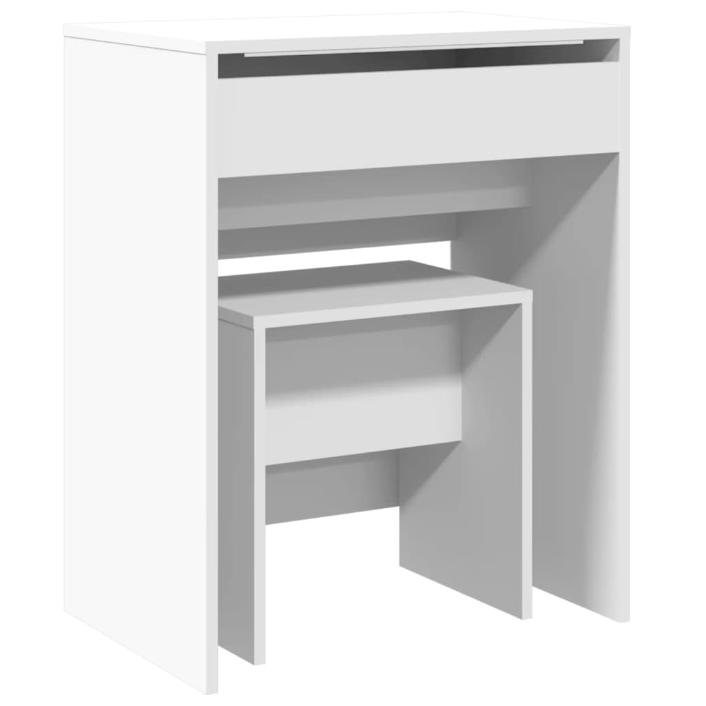 Μπουντουάρ και Σκαμπό Λευκό 60 x 40 x 113,5 εκ.