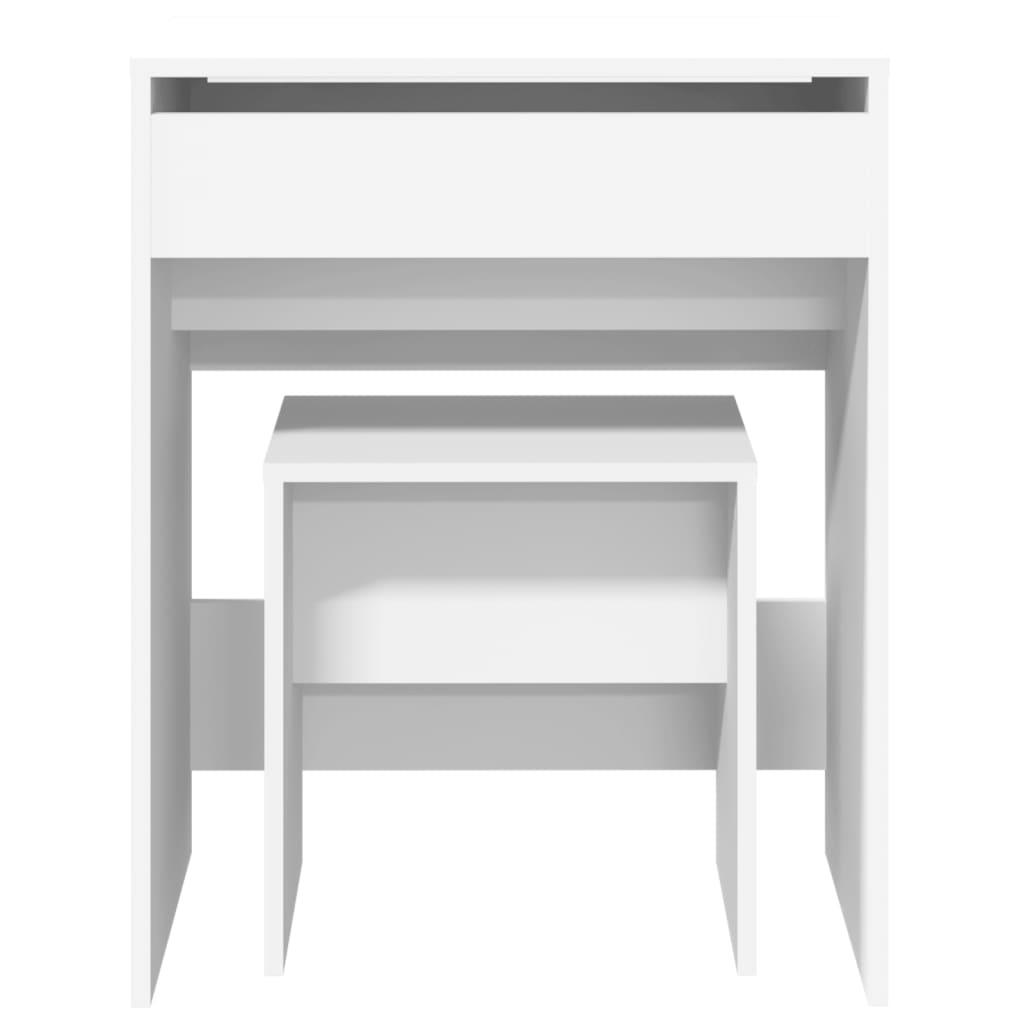 Μπουντουάρ και Σκαμπό Λευκό 60 x 40 x 113,5 εκ.