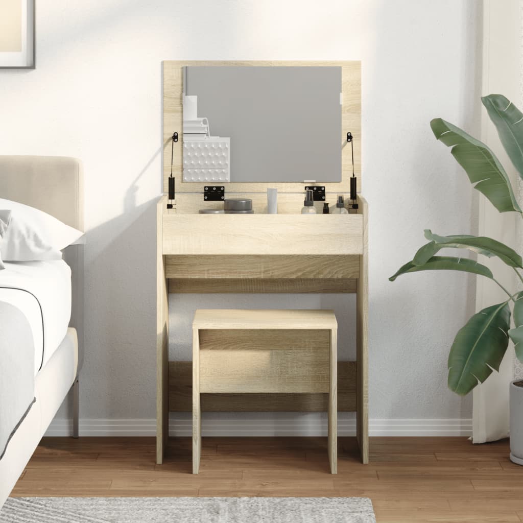 Μπουντουάρ με Καθρέφτη Sonoma Δρυς 60x40x113,5 εκ.