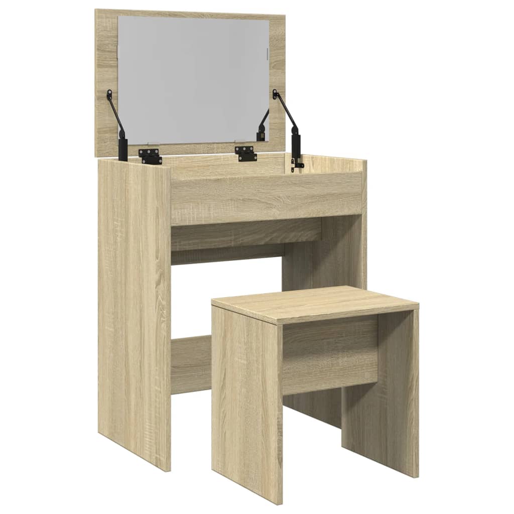 Μπουντουάρ με Καθρέφτη Sonoma Δρυς 60x40x113,5 εκ.