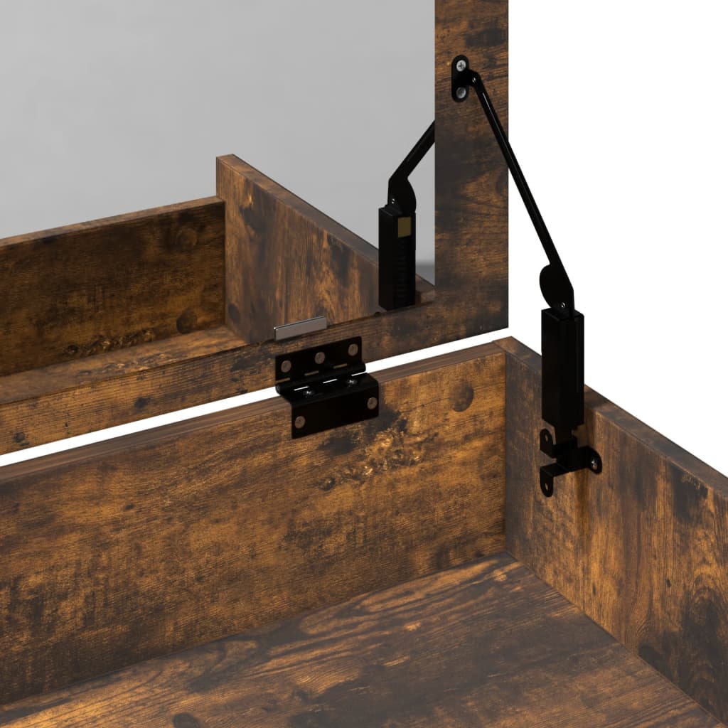 Μπουντουάρ με Καθρέφτη Καπνιστή Δρυς 60x40x113,5 εκ.