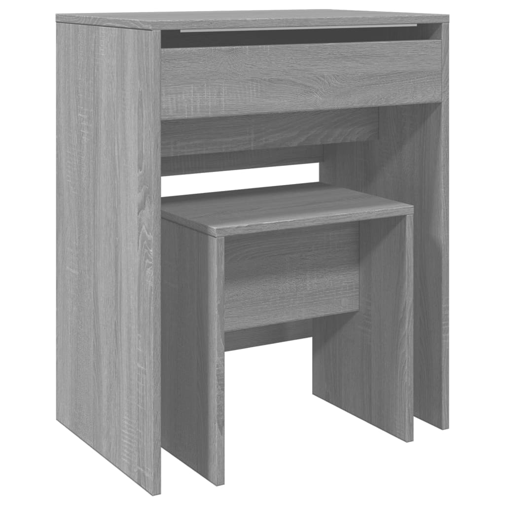 Μπουντουάρ και Σκαμπό Γκρι Sonoma 60 x 40 x 113,5 εκ.