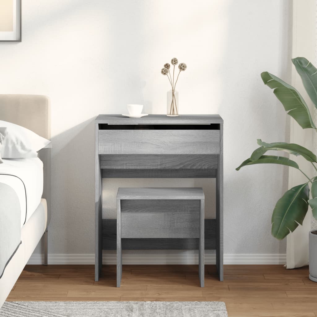 Μπουντουάρ και Σκαμπό Γκρι Sonoma 60 x 40 x 113,5 εκ.
