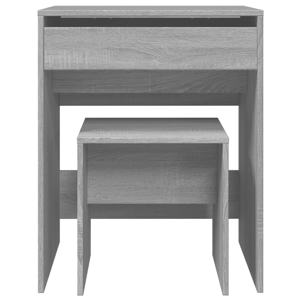 Μπουντουάρ και Σκαμπό Γκρι Sonoma 60 x 40 x 113,5 εκ.