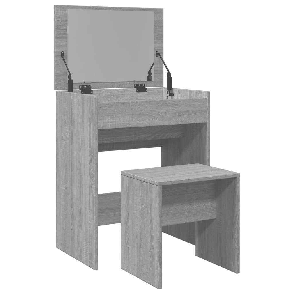 Μπουντουάρ και Σκαμπό Γκρι Sonoma 60 x 40 x 113,5 εκ.