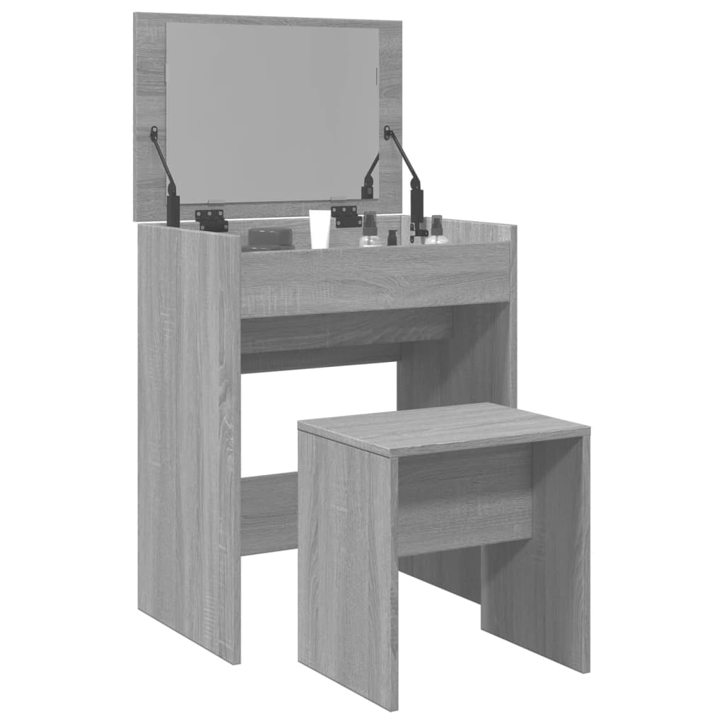 Μπουντουάρ και Σκαμπό Γκρι Sonoma 60 x 40 x 113,5 εκ.