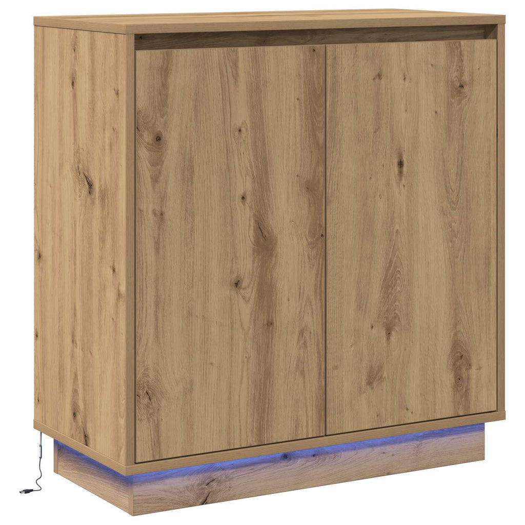 Πλευρικό Τραπέζι LED Artisan Δρυς 71 x 34,5 x 75 εκ.