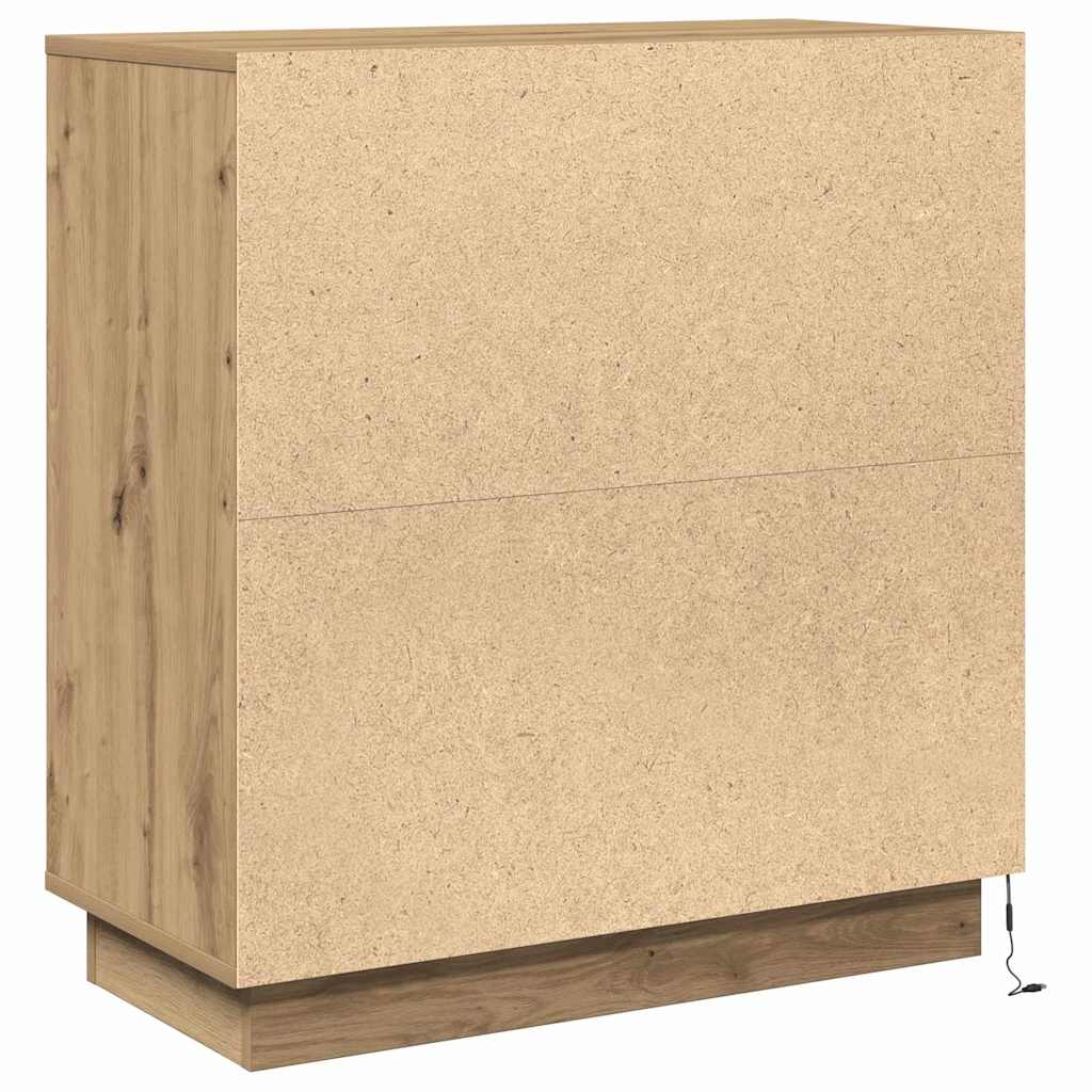 Πλευρικό Τραπέζι LED Artisan Δρυς 71 x 34,5 x 75 εκ.