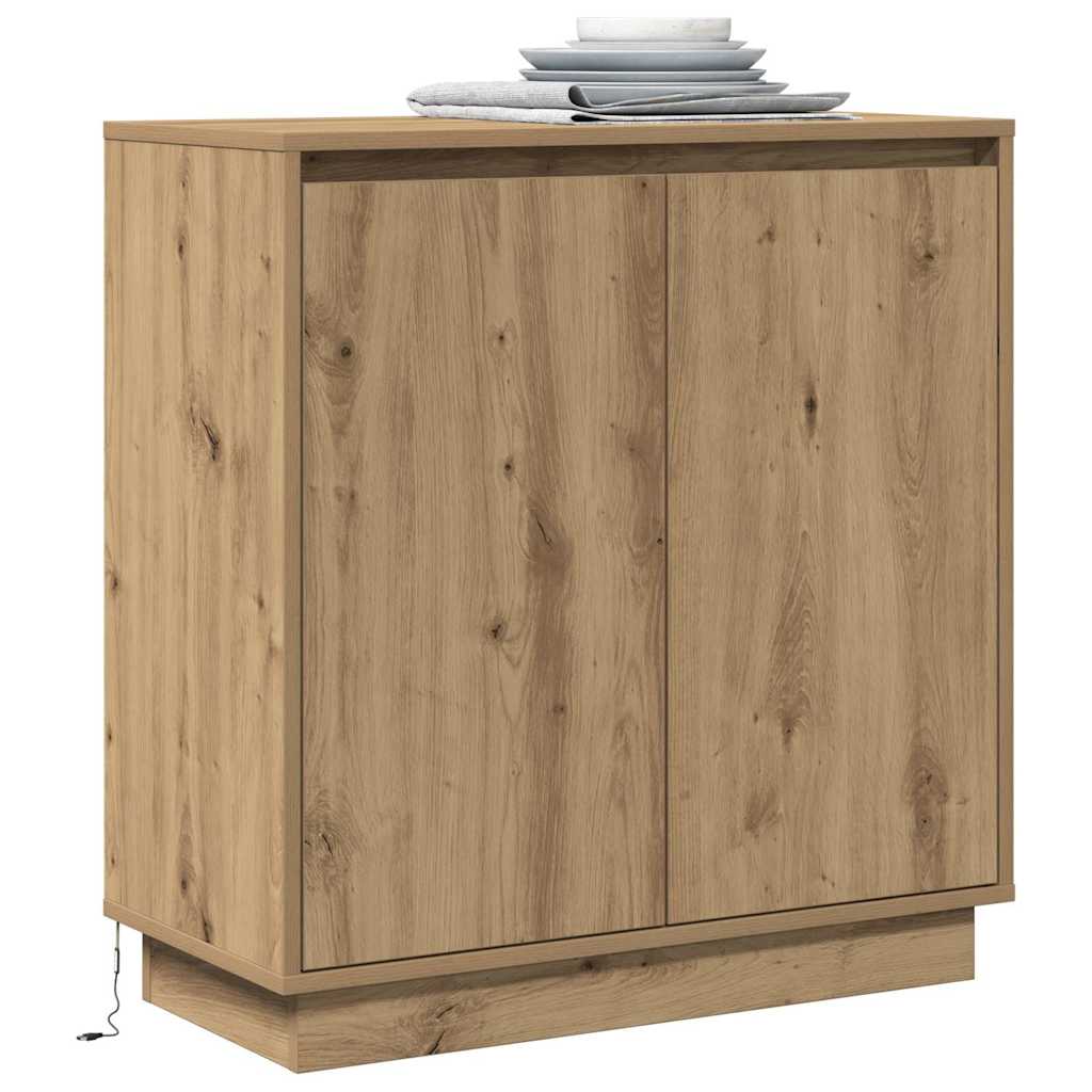 Πλευρικό Τραπέζι LED Artisan Δρυς 71 x 34,5 x 75 εκ.