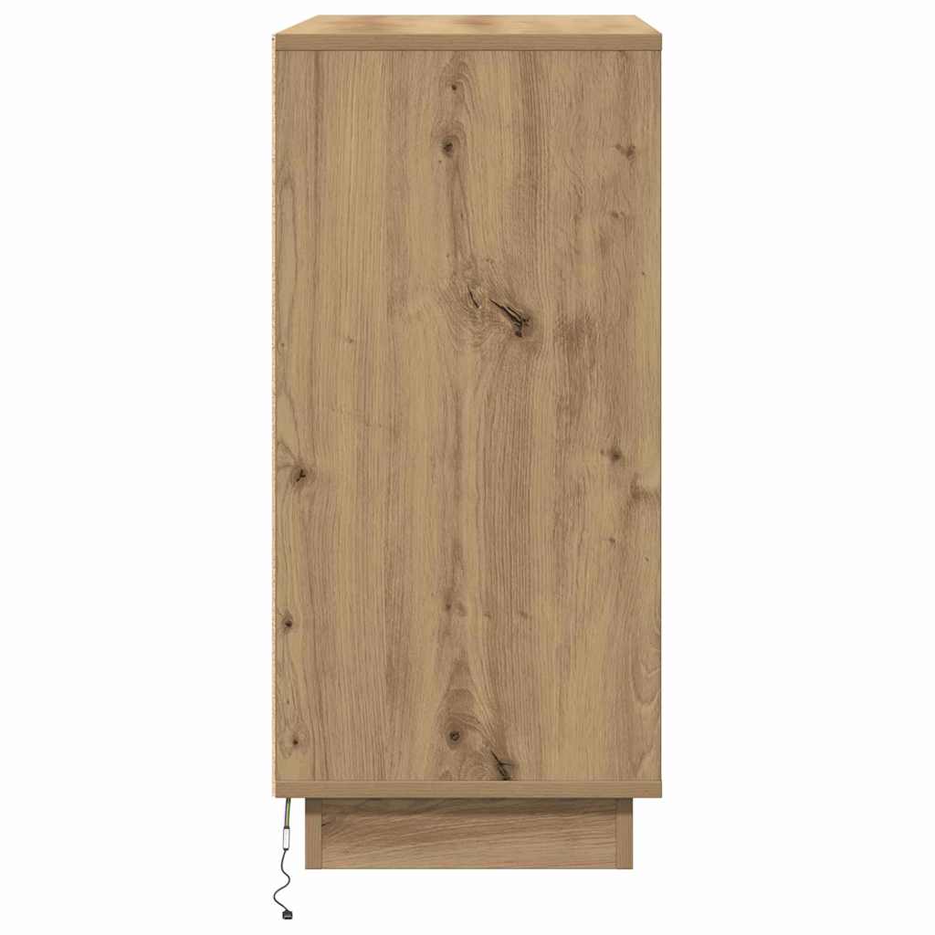 Πλευρικό Τραπέζι LED Artisan Δρυς 71 x 34,5 x 75 εκ.